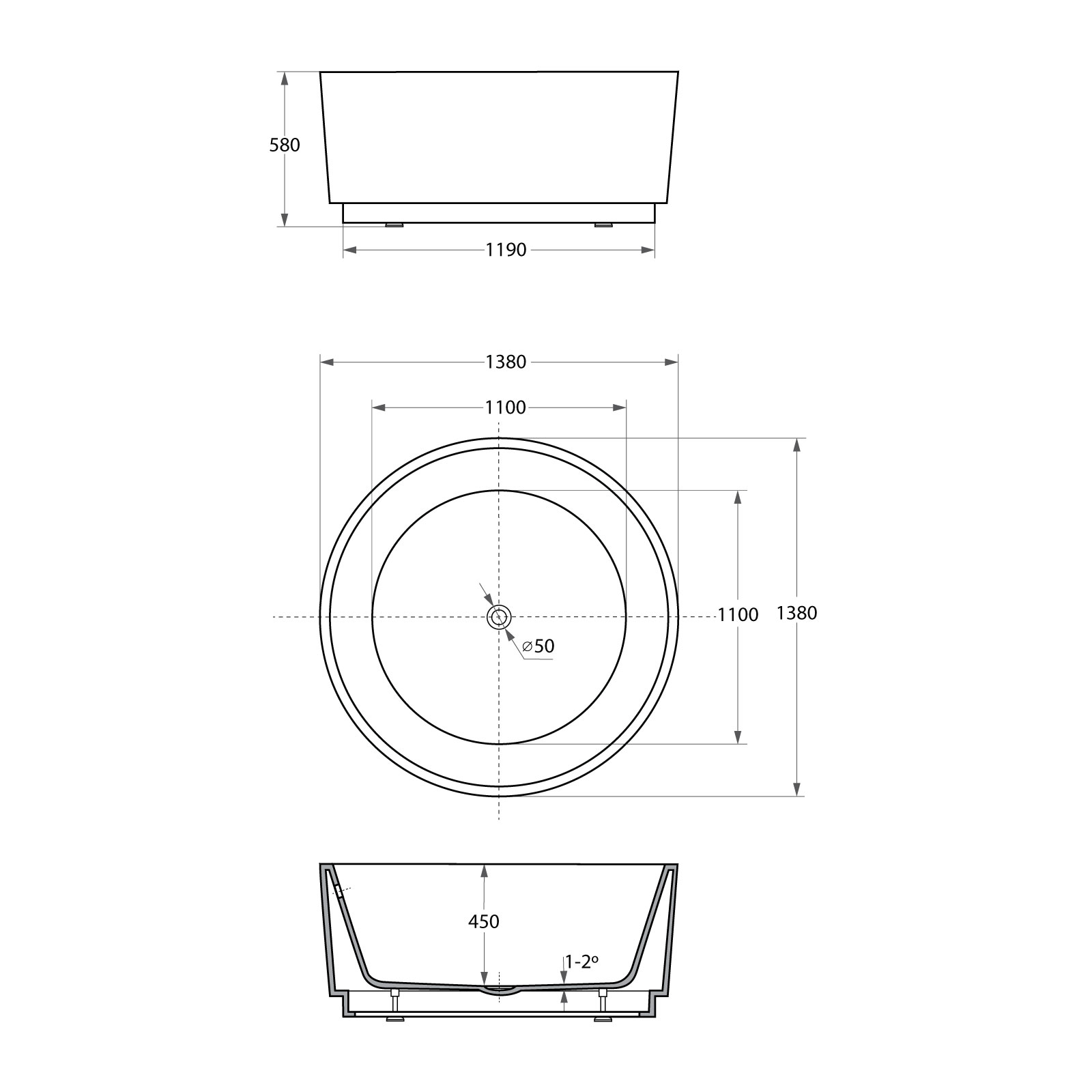 Banheira Stand Alone 6828 - Image 5