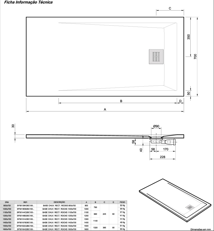 Base de chuveiro Rocks - Image 6